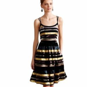 NEW Anthropologie Wolven Ada Velvet Striped Dress